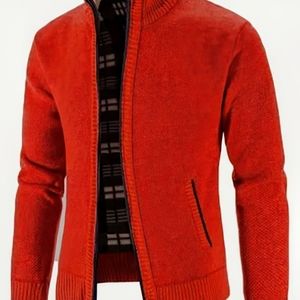 Men's Warm Fleece Lined Cardigan Sweater